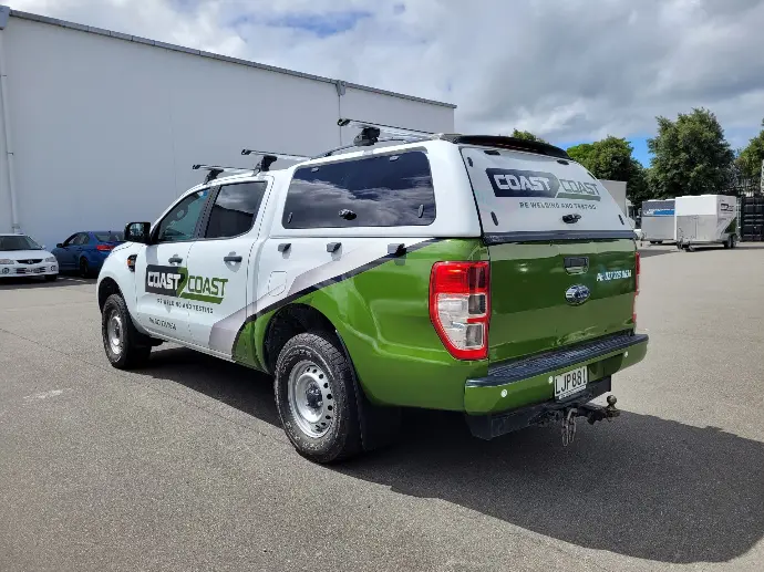 A full ute signage wrap for the New Zealand Coast to Coast Ute, one of the support vehicles for Coast to Coast.